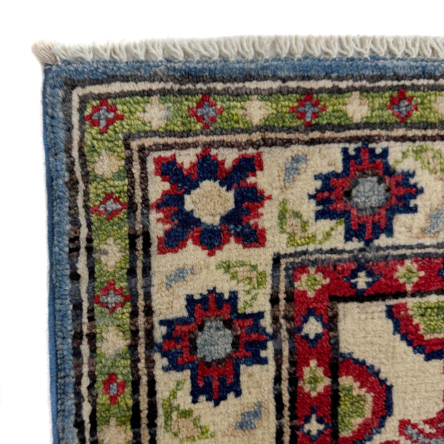 Kazak Rug Handmade Blue Medallion 6' Runner