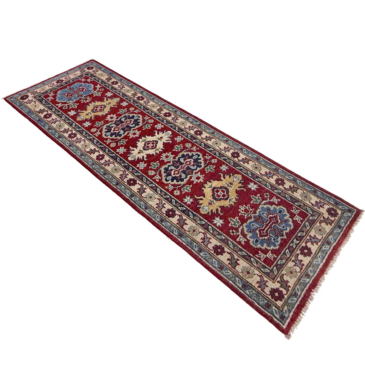 Kazak Rug Handmade Red Medallion 5' Runner