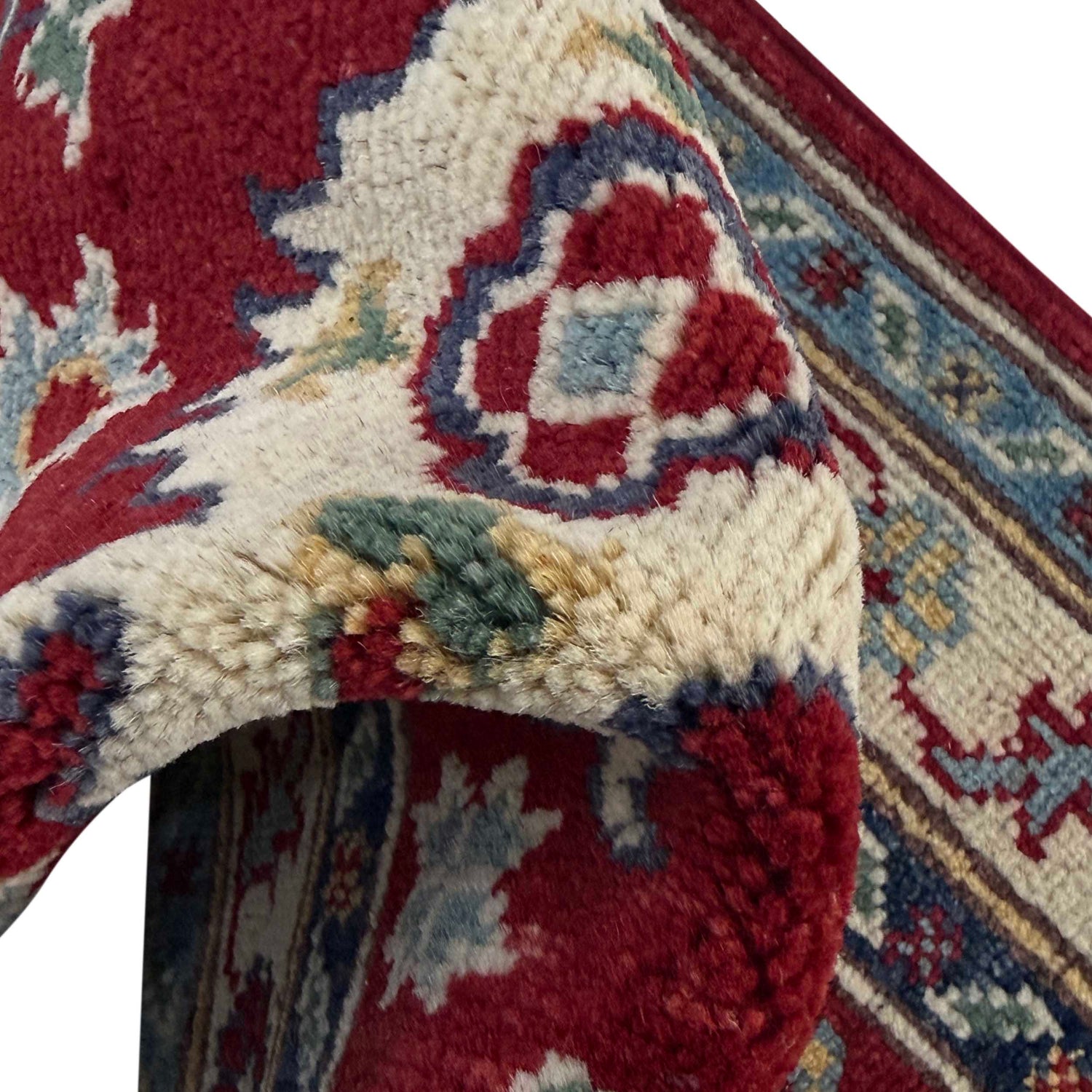 Kazak Rug Handmade Red Medallion 5' Runner
