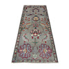 Sultani Area Rug Runner Handmade Gray Floral 5' Runner