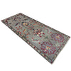 Sultani Area Rug Runner Handmade Gray Floral 5' Runner
