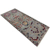 Sultani Area Rug Runner Handmade Gray Floral 5' Runner