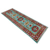 Kazak Rug Handmade Blue Medallion 5' Runner