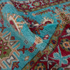Kazak Rug Handmade Blue Medallion 5' Runner