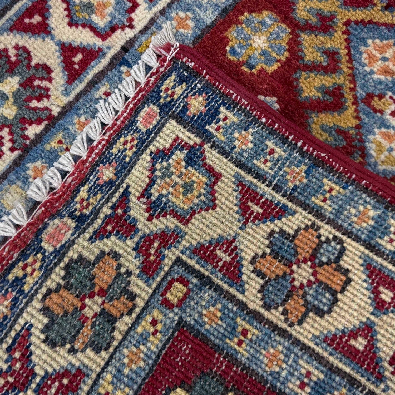 Kazak Rug Handmade Red Medallion 5' Runner