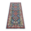 Kazak Rug Handmade Blue Medallion 6' Runner