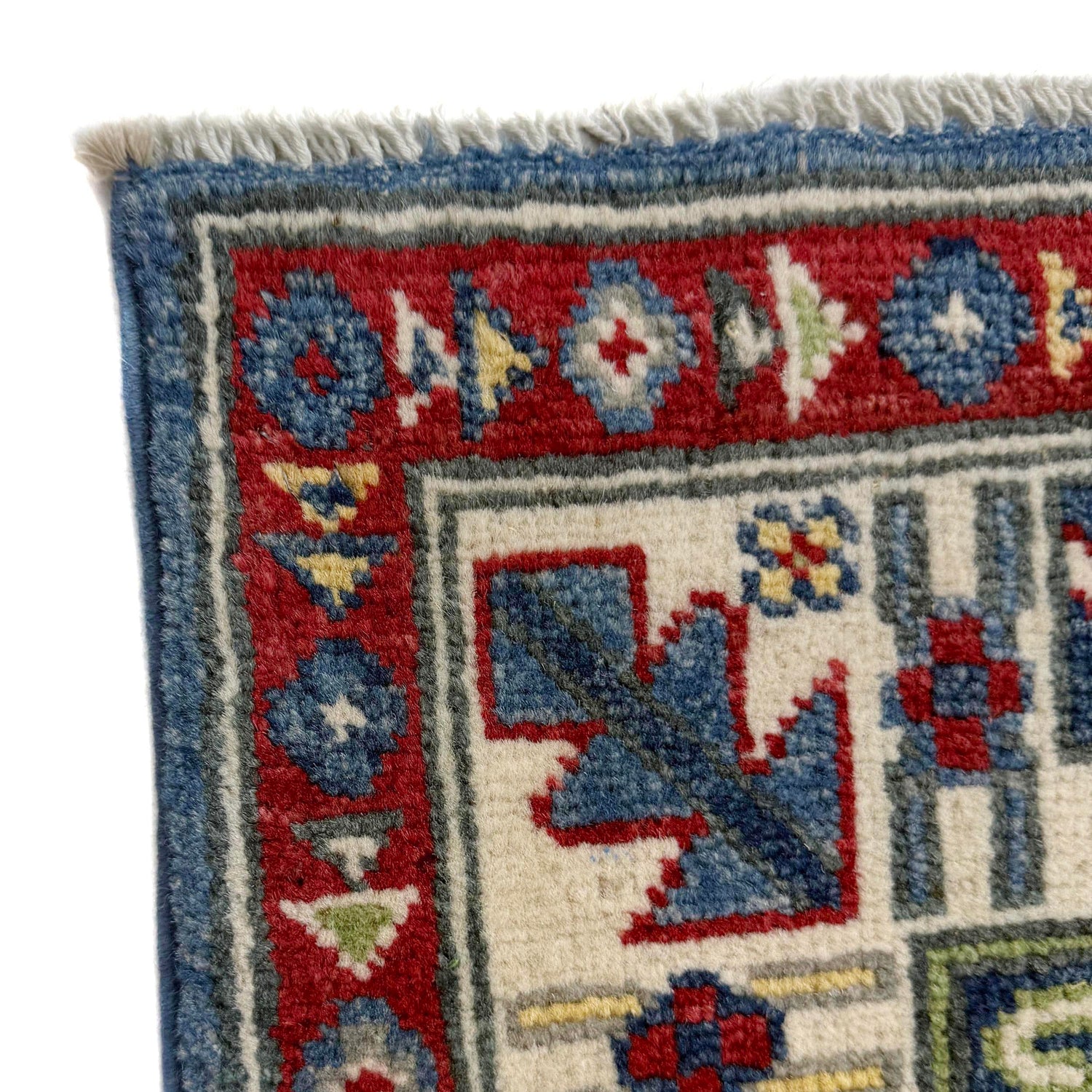 Kazak Rug Handmade Blue Medallion 6' Runner