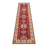 Kazak Rug Handmade Red Medallion 10' Runner