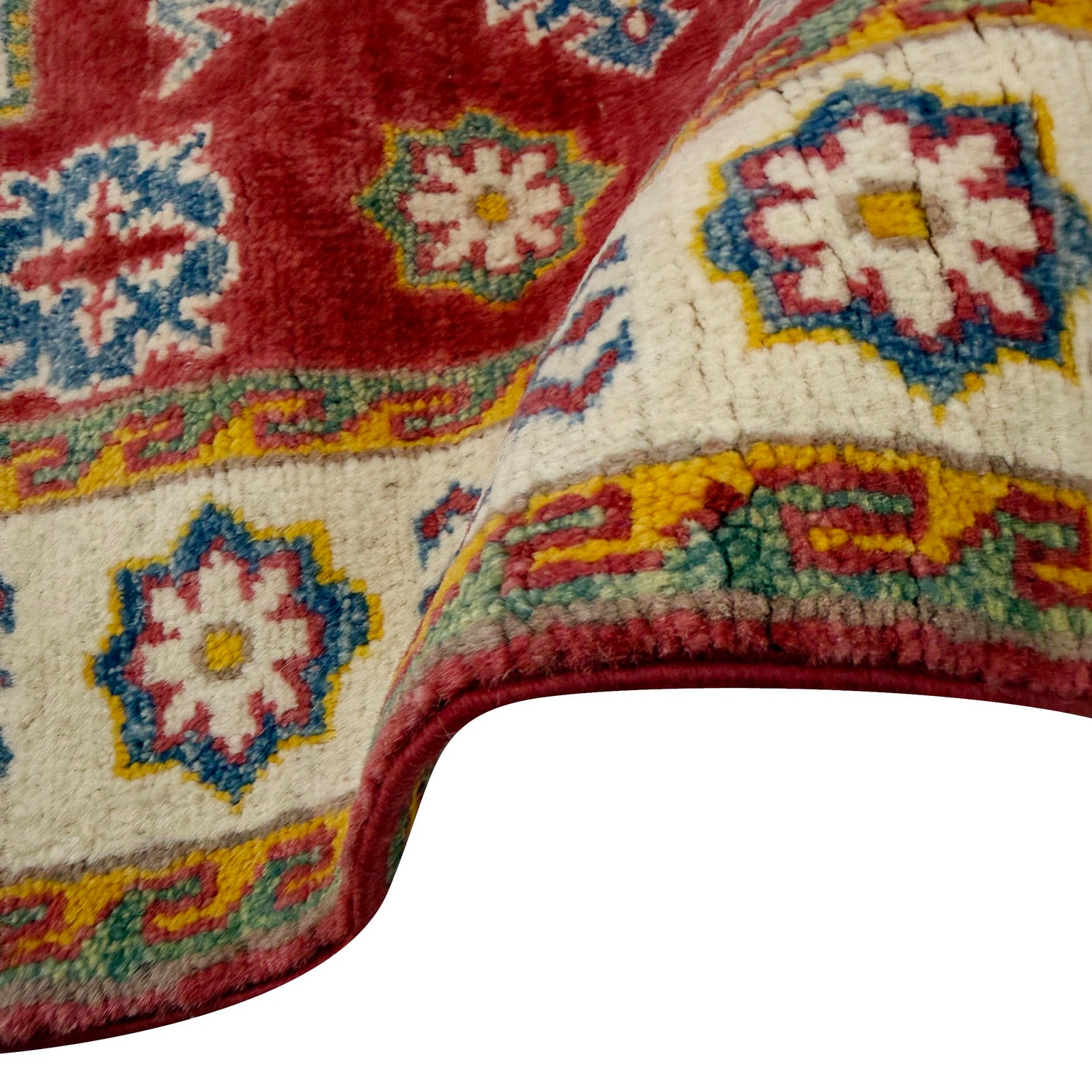 Kazak Rug Handmade Red Medallion 10' Runner