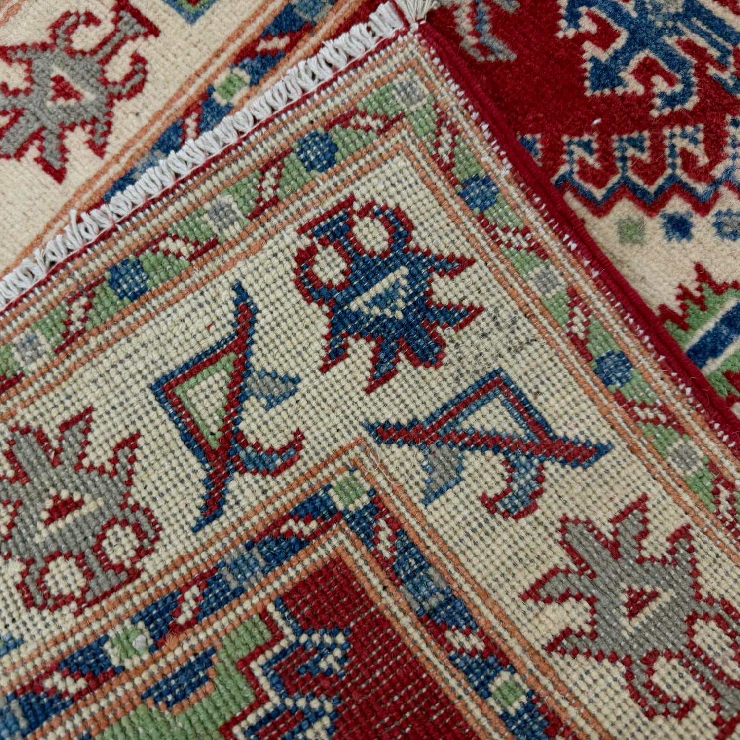 Kazak Rug Handmade Red Medallion 10' Runner