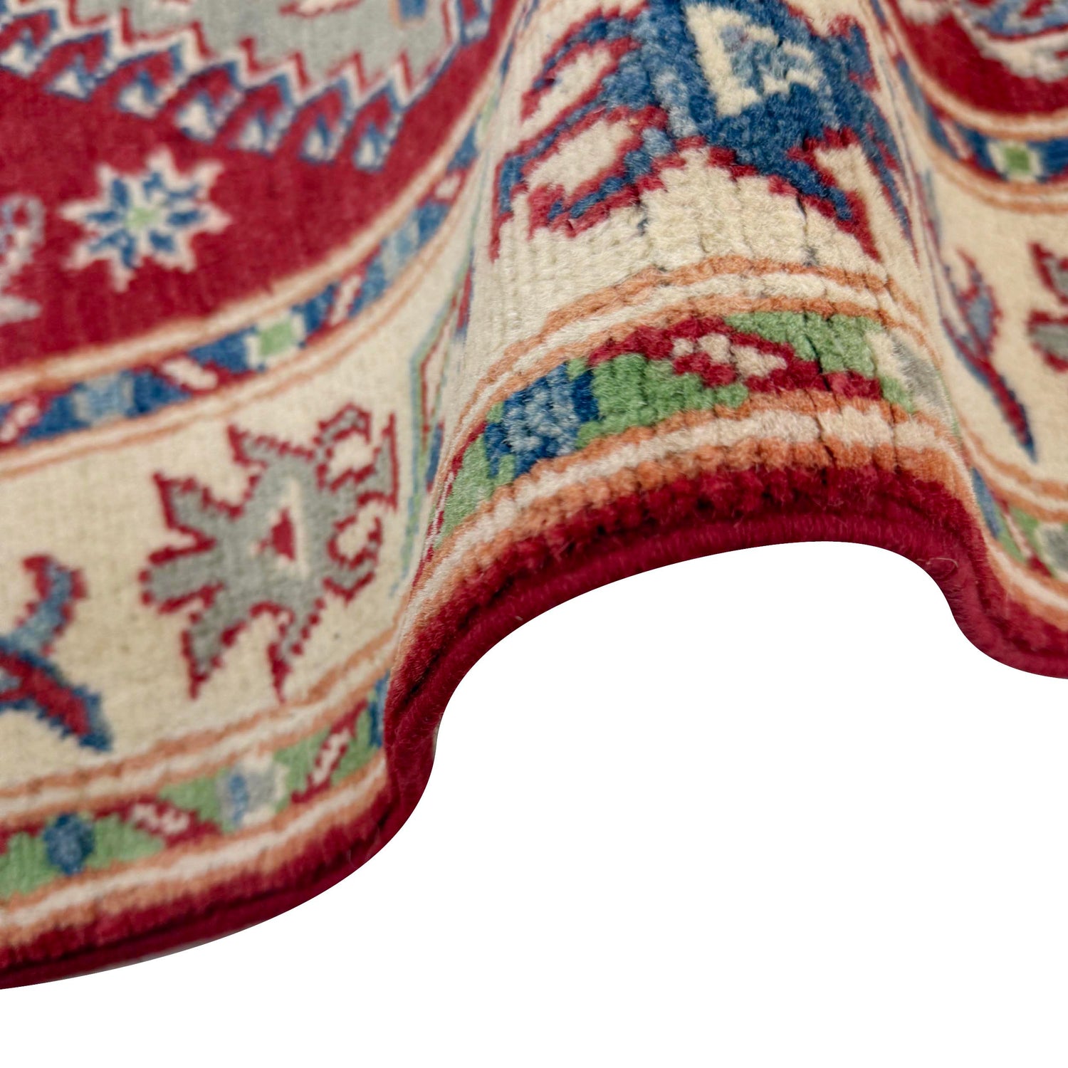 Kazak Rug Handmade Red Medallion 10' Runner