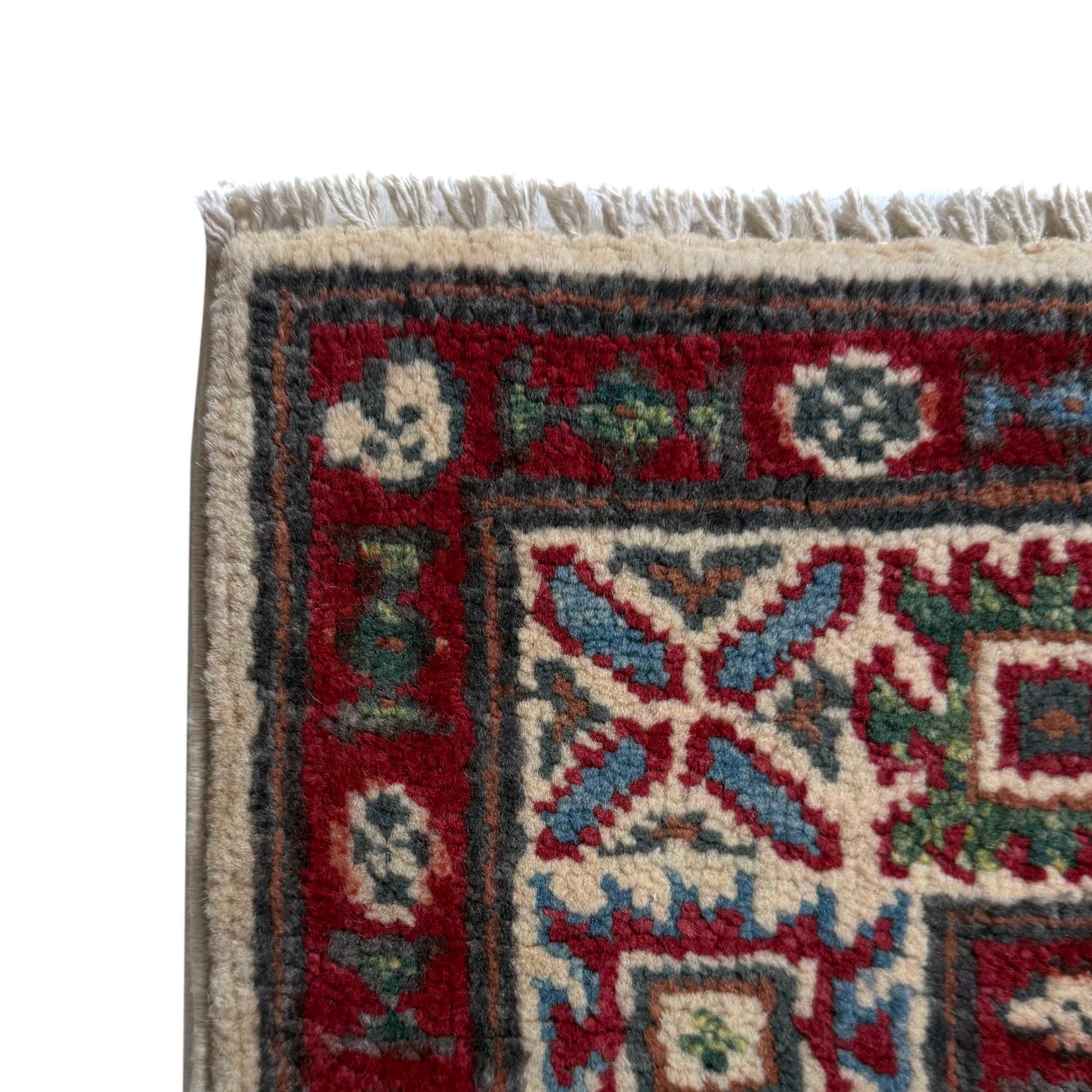 Kazak Rug Handmade Beige Medallion 10' Runner