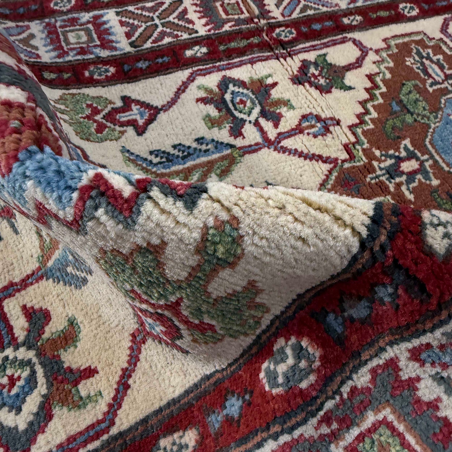 Kazak Rug Handmade Beige Medallion 10' Runner