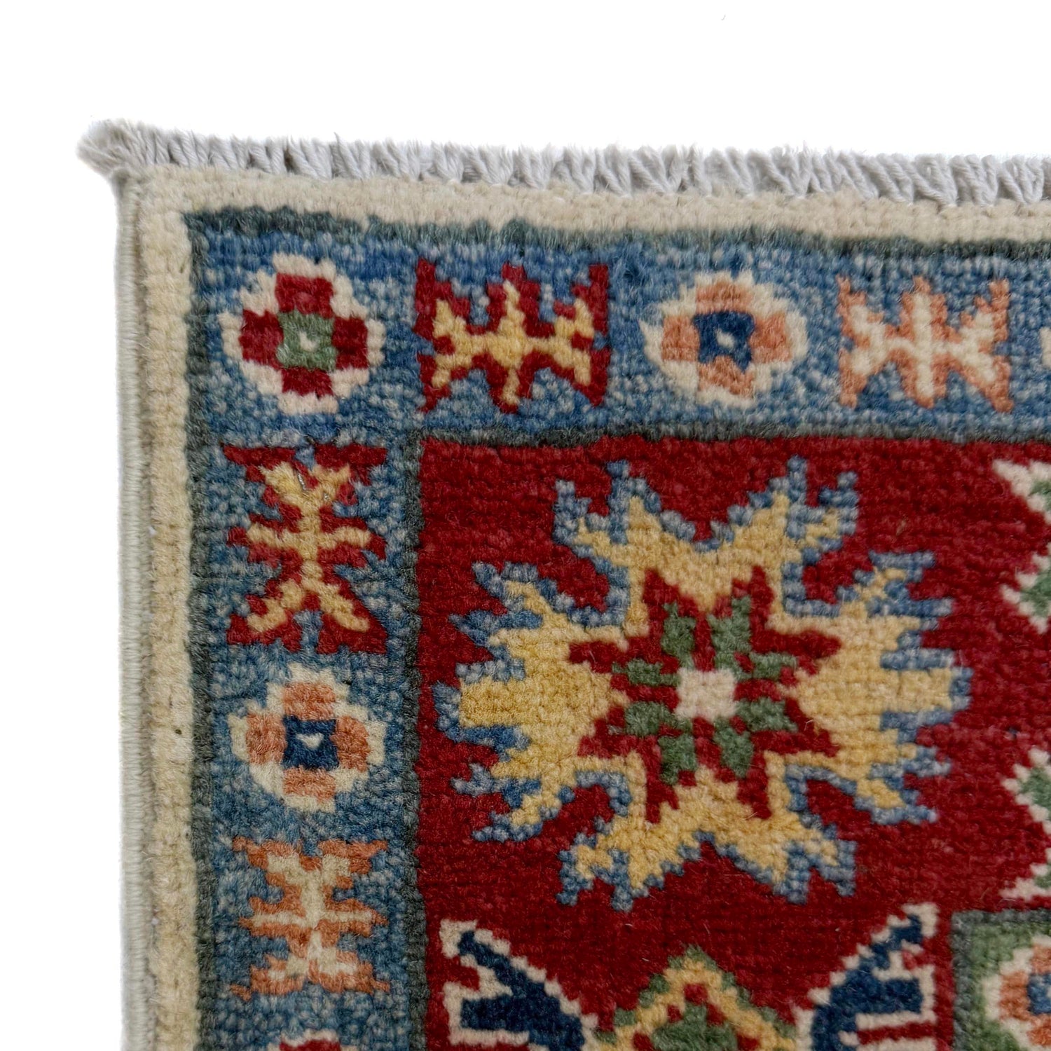 Kazak Rug Handmade Beige Medallion 10' Runner