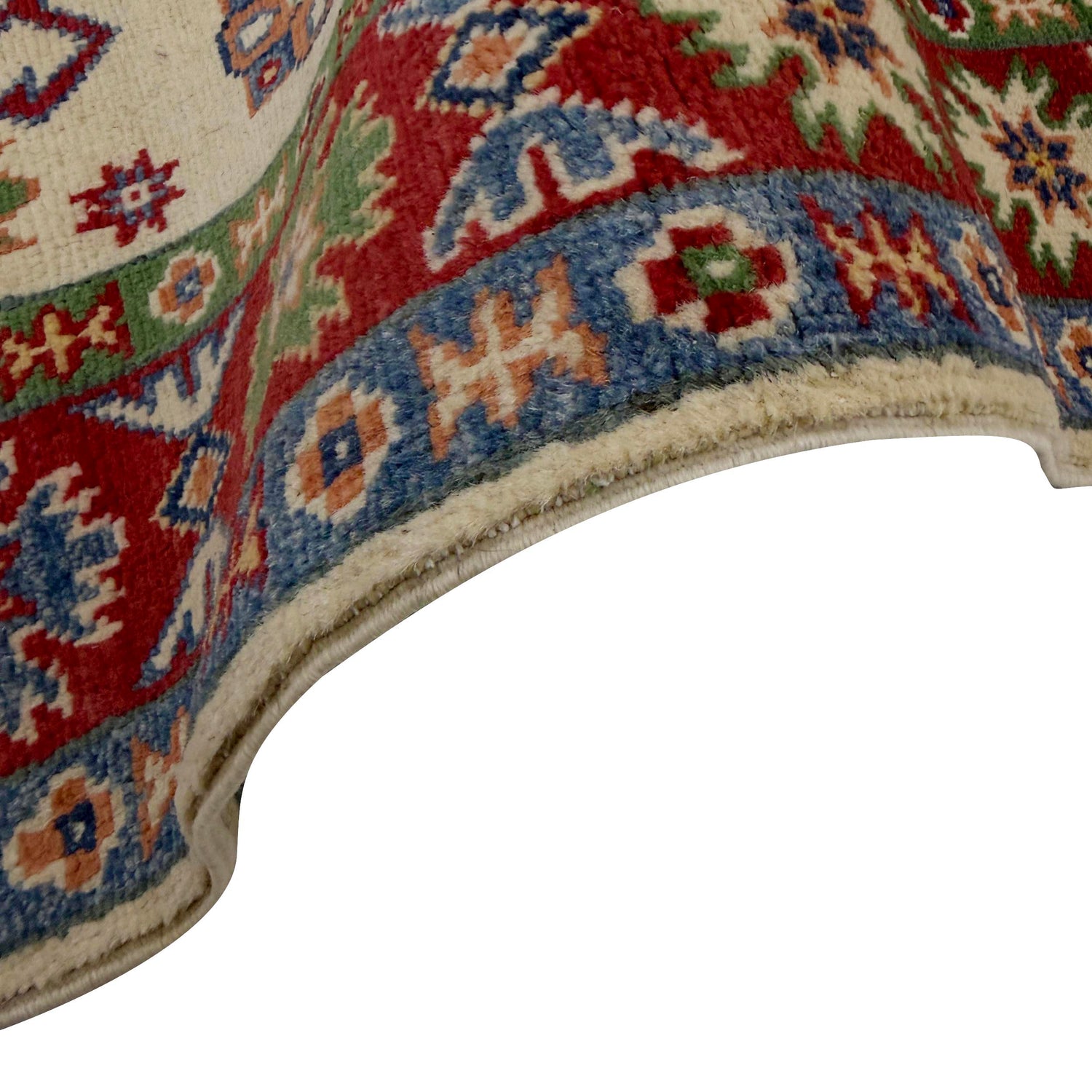 Kazak Rug Handmade Beige Medallion 10' Runner
