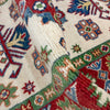 Kazak Rug Handmade Beige Medallion 10' Runner