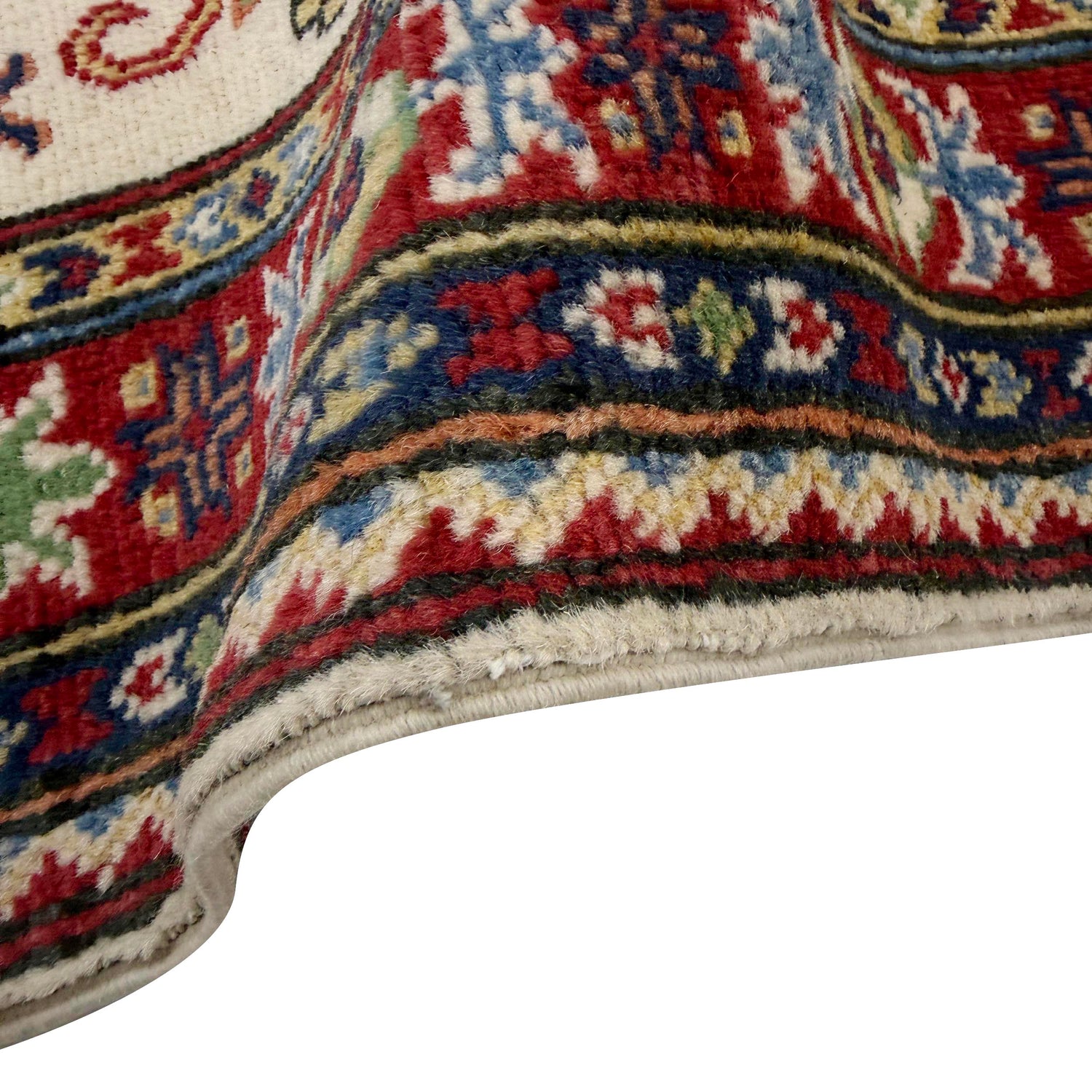 Kazak Rug Handmade Beige Medallion 6' Runner