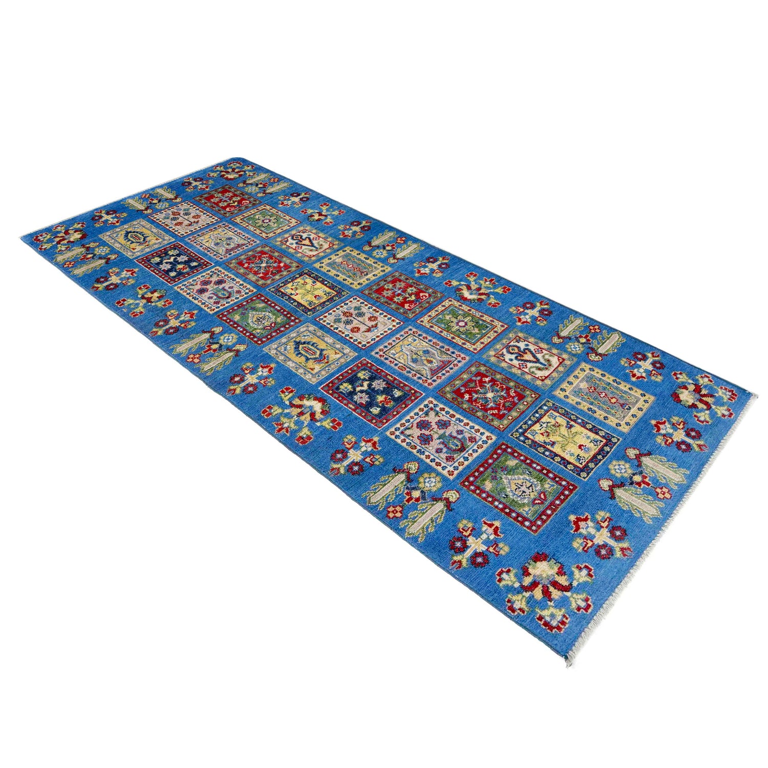 Bakhtiar Runner Rug Handmade Blue Floral 6' Runner