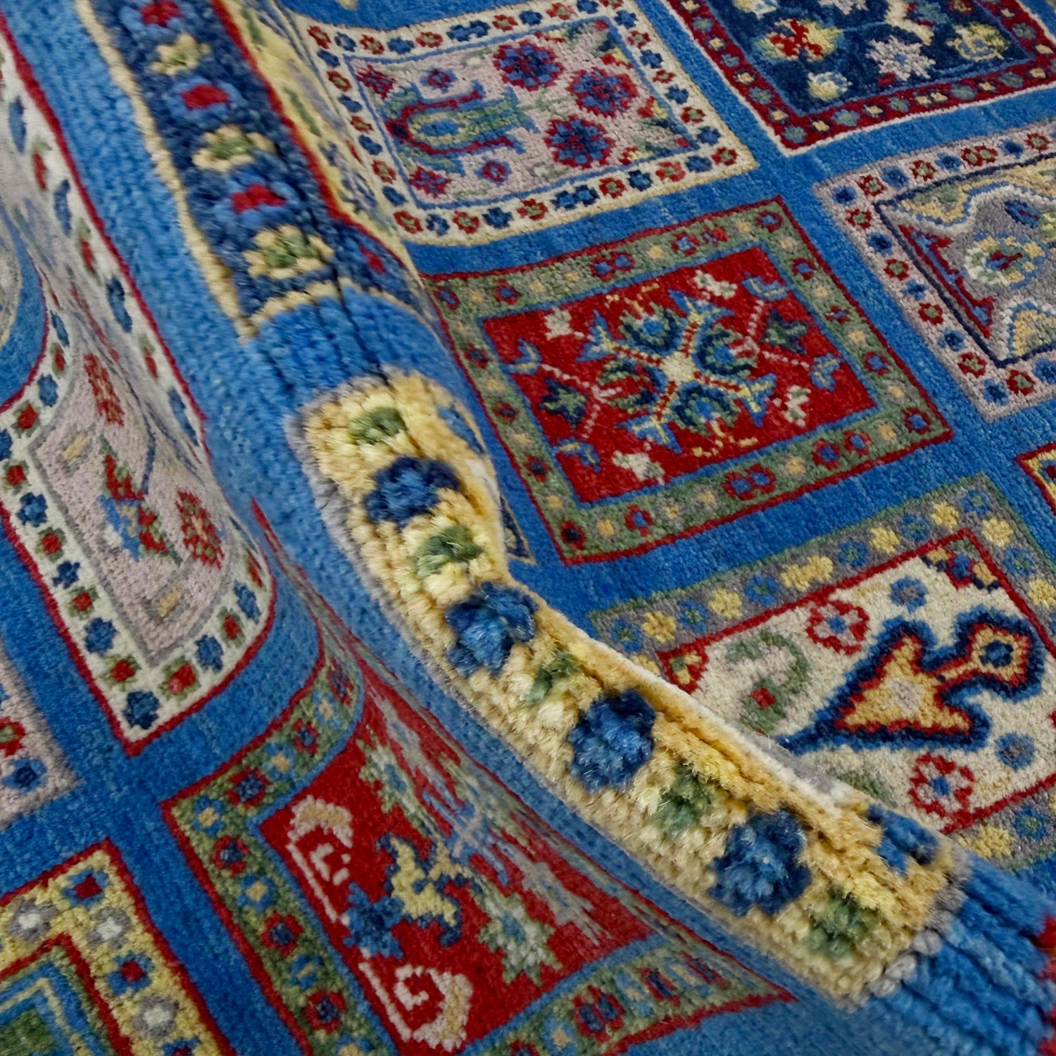 Bakhtiar Runner Rug Handmade Blue Floral 6' Runner