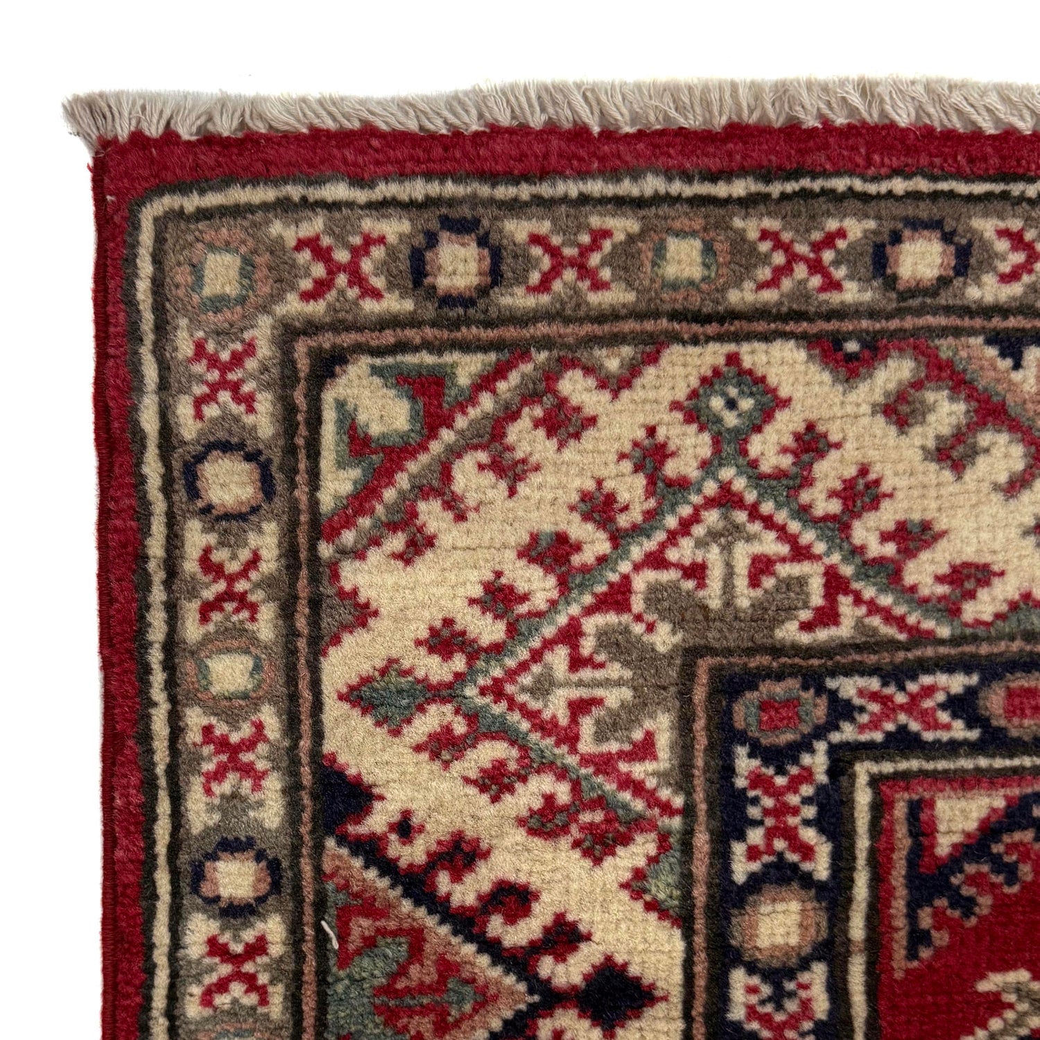 Kazak Rug Handmade Red Medallion 10' Runner