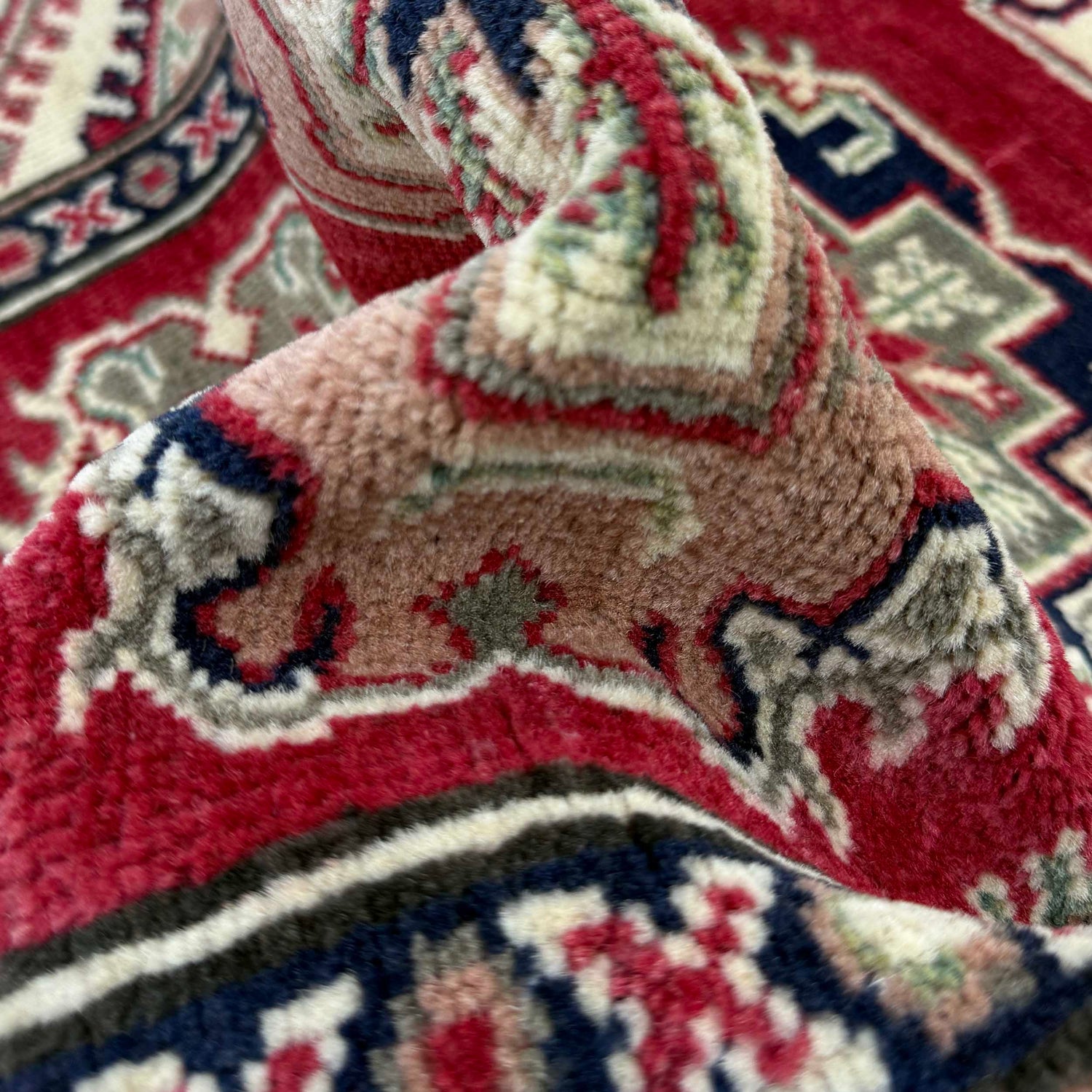 Kazak Rug Handmade Red Medallion 10' Runner