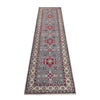 Kazak Rug Handmade Gray Medallion 10' Runner