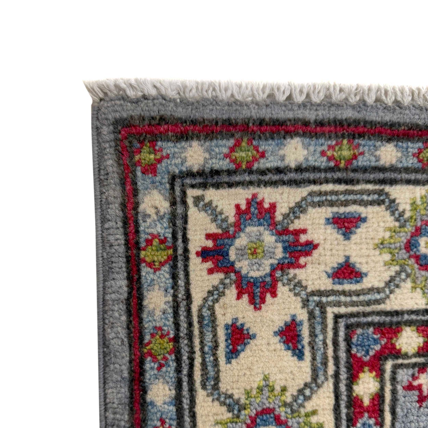 Kazak Rug Handmade Gray Medallion 10' Runner