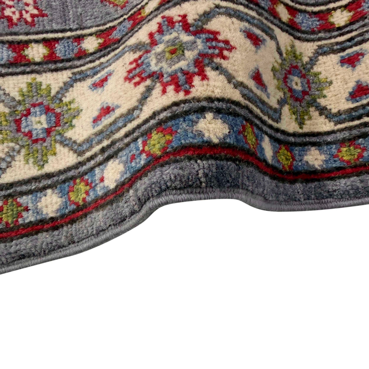 Kazak Rug Handmade Gray Medallion 10' Runner