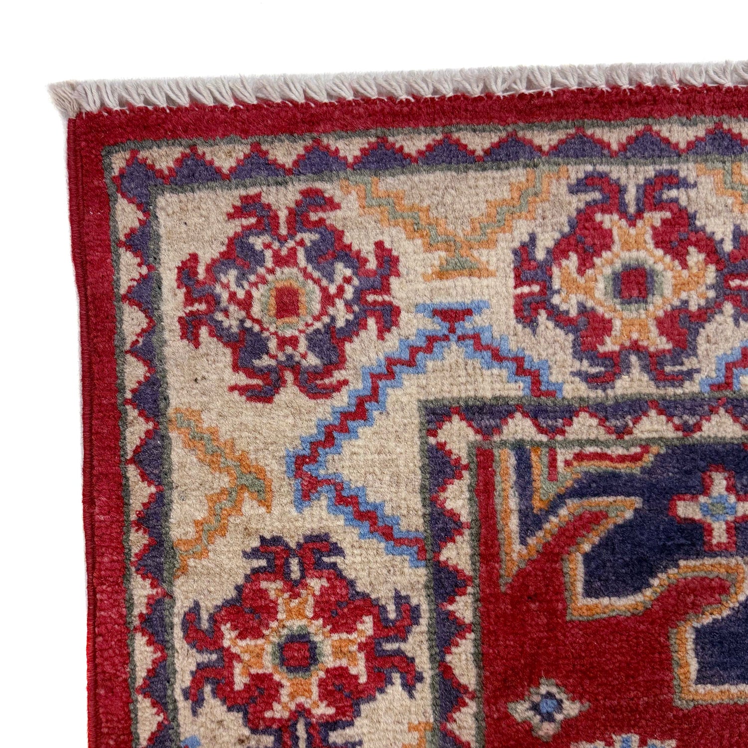 Kazak Rug Handmade Red Medallion 10' Runner