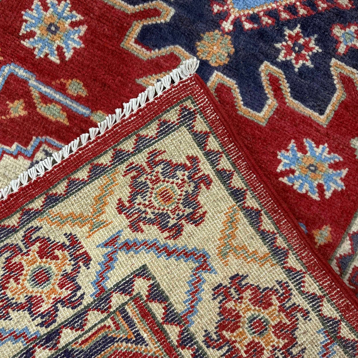 Kazak Rug Handmade Red Medallion 10' Runner