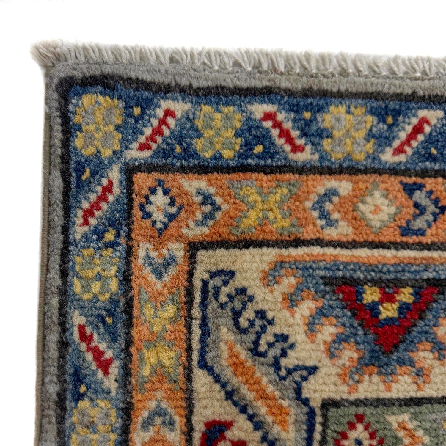 Kazak Rug Handmade Gray Medallion 6' Runner
