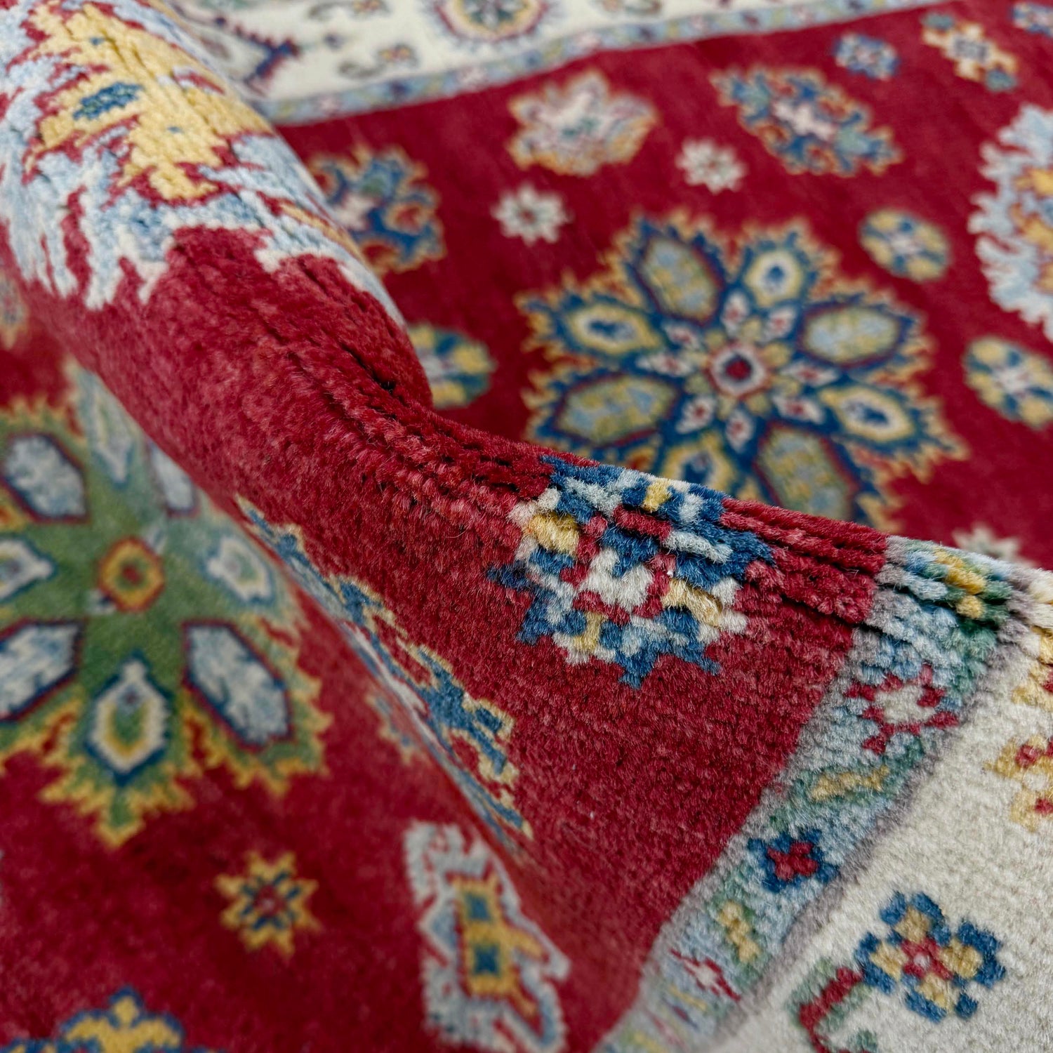 Kazak Rug Handmade Red Medallion 10' Runner