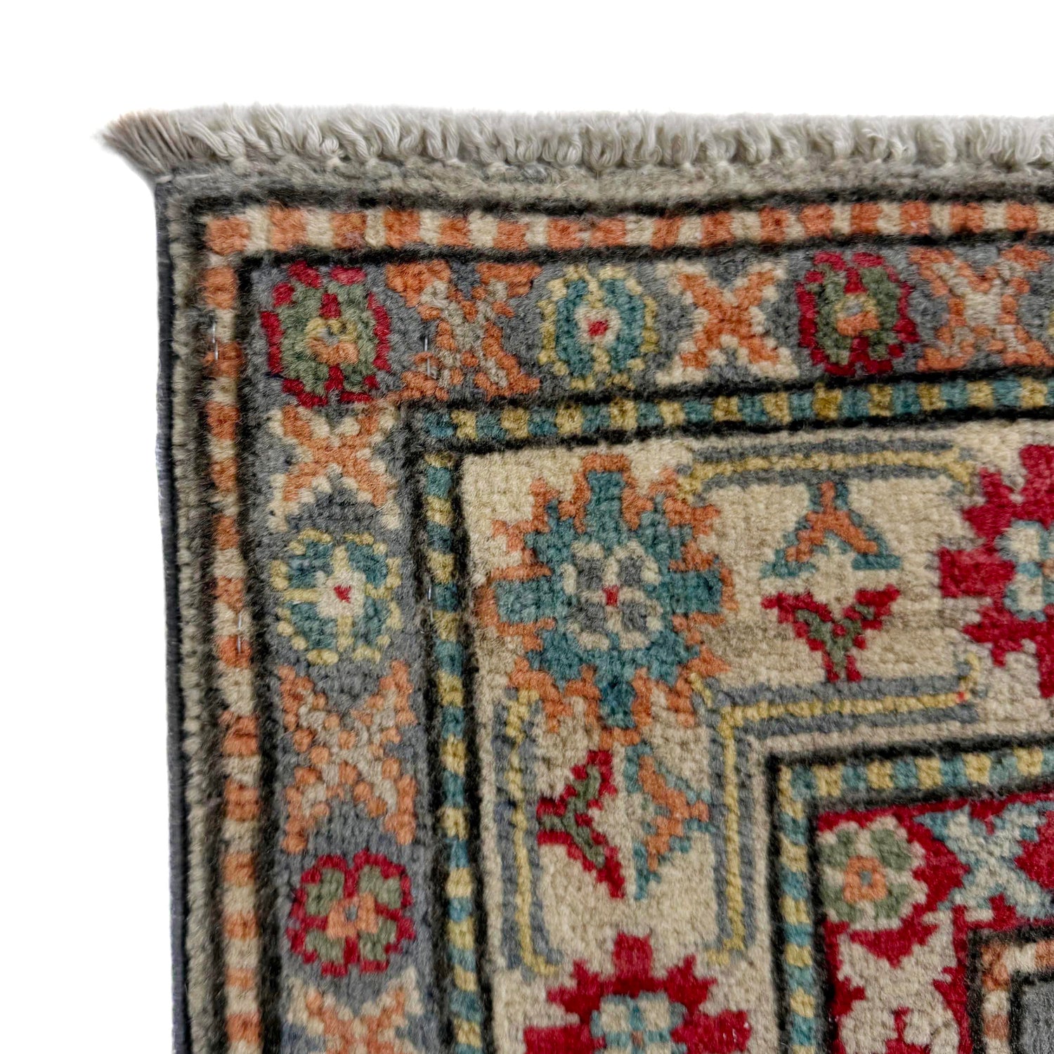 Kazak Rug Handmade Gray Medallion 10' Runner