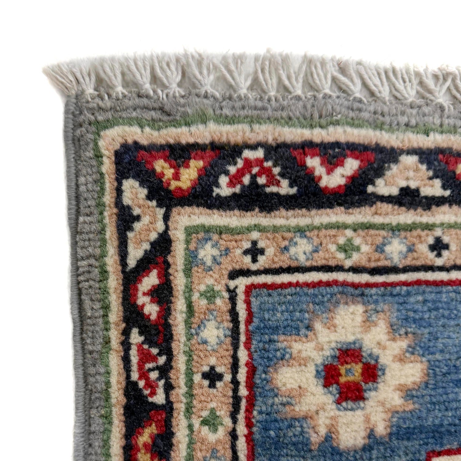 Kazak Rug Handmade Gray Medallion 8' Runner