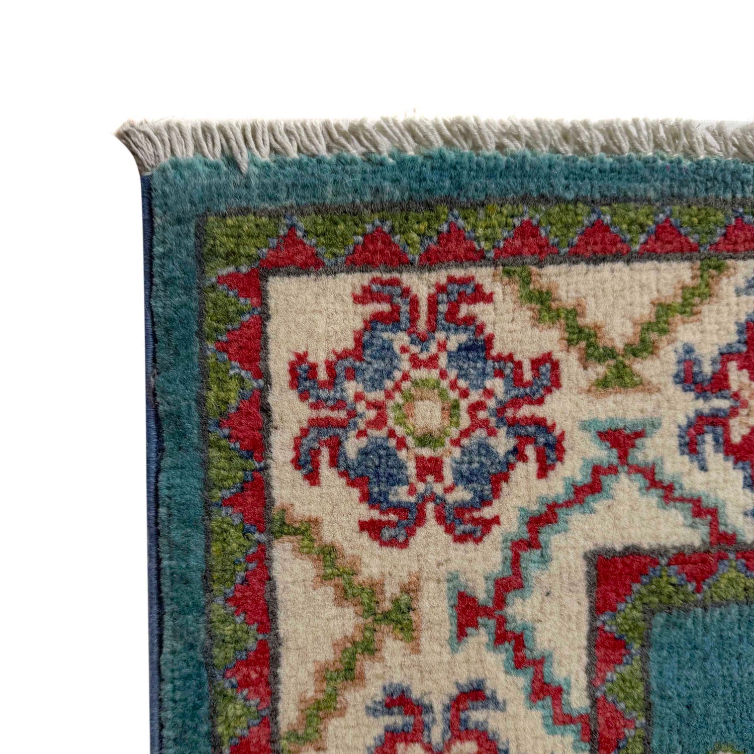 Kazak Rug Handmade Blue Medallion 6' Runner