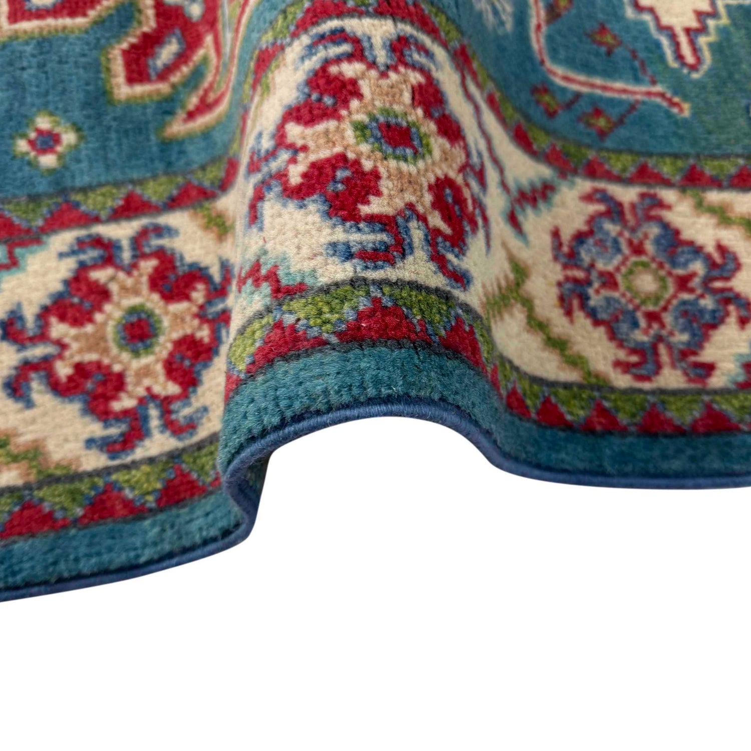 Kazak Rug Handmade Blue Medallion 6' Runner
