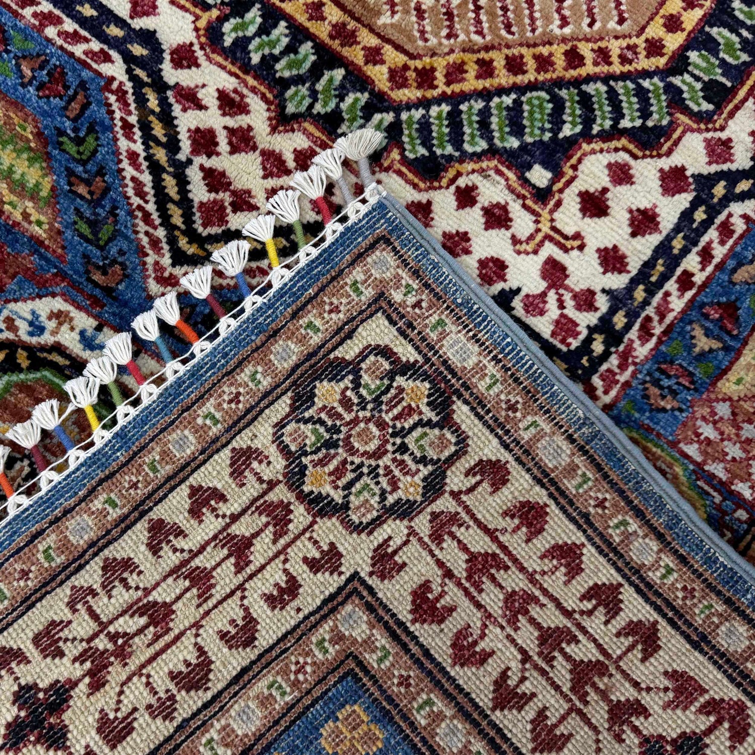 Mamluk Area Rug Handmade Multi Medallion 3x5 ft