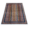 Shawl Area Rug Handmade Multi Floral 5x8 ft