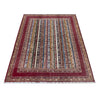 Shawl Area Rug Handmade Red Floral 5x8 ft