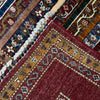 Shawl Area Rug Handmade Red Floral 5x8 ft