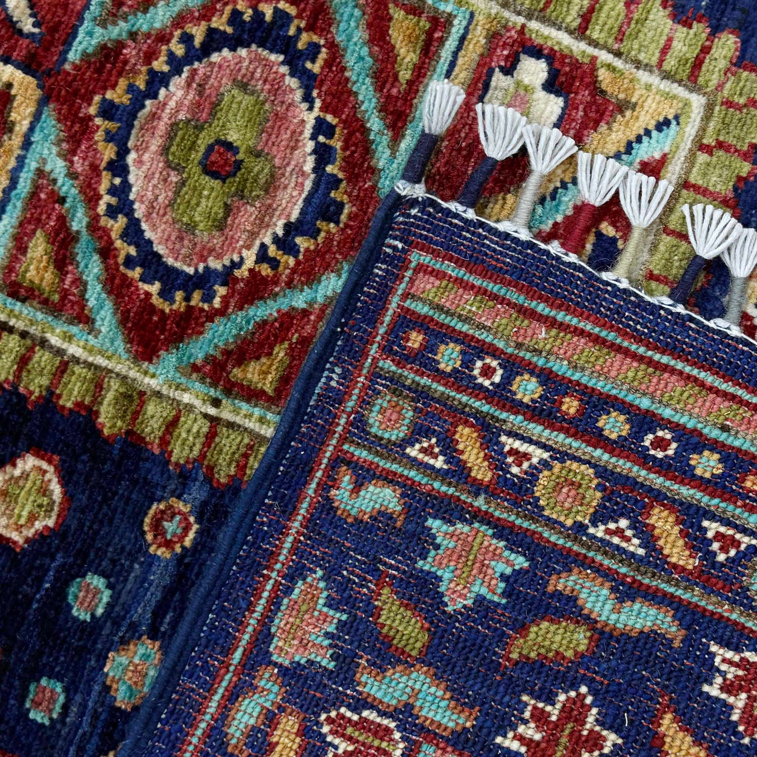 Kazak Rug Handmade Multi Medallion 5x8 ft