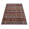 Gabbeh Area Rug Handmade Multi Medallion 5x8 ft