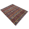 Gabbeh Area Rug Handmade Multi Medallion 5x8 ft