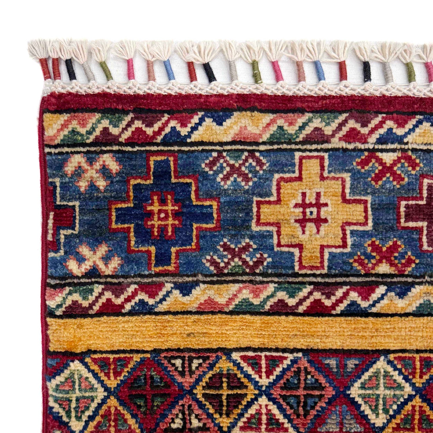 Gabbeh Area Rug Handmade Multi Medallion 5x8 ft