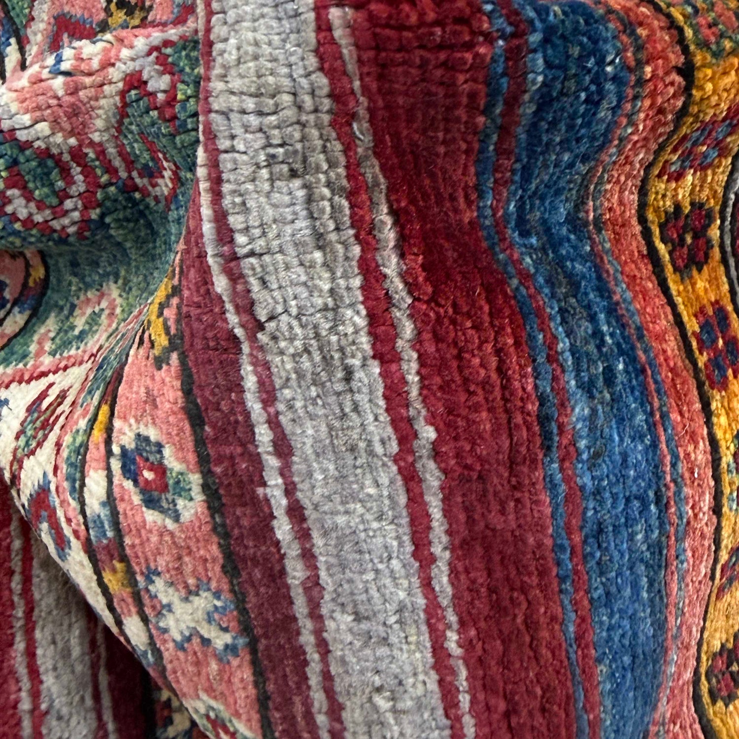 Gabbeh Area Rug Handmade Multi Medallion 5x8 ft