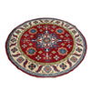 Kazak Rug Handmade Red Medallion 6x6 ft