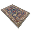 Kazak Rug Handmade Blue Medallion 7x10 ft