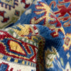 Kazak Rug Handmade Blue Medallion 7x10 ft