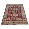 Kazak Rug Handmade Red Medallion 7x10 ft