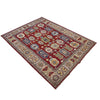 Kazak Rug Handmade Red Medallion 7x10 ft